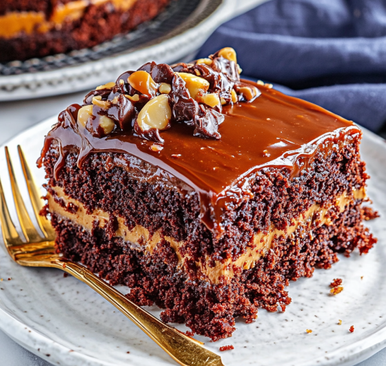 Easy Turtle Caramel Cake