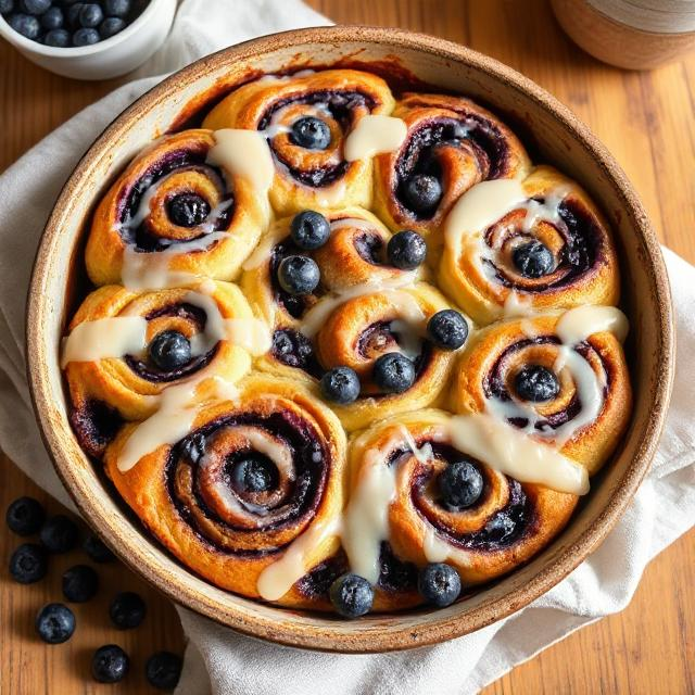 Easy Blueberry Cinnamon Roll Bake