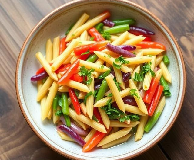 Easy Rainbow Pasta Salad