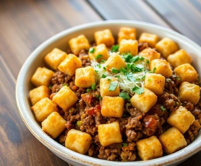 Easy Tater Tot Taco Casserole