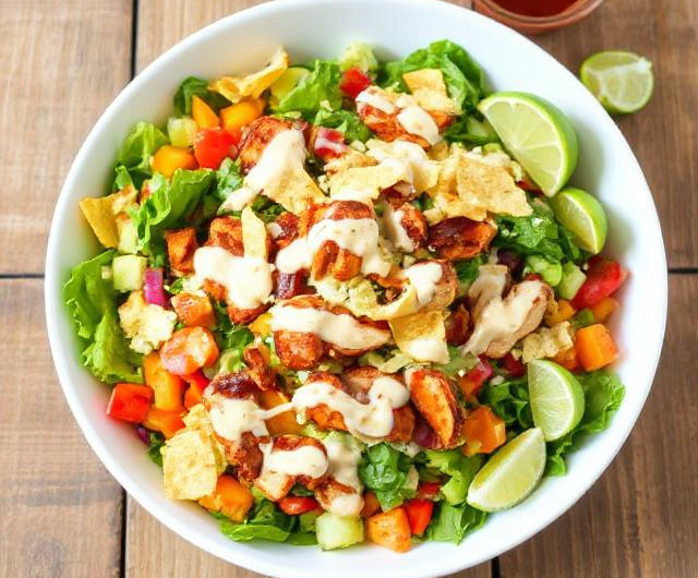 Easy BBQ Chicken Chop Salad