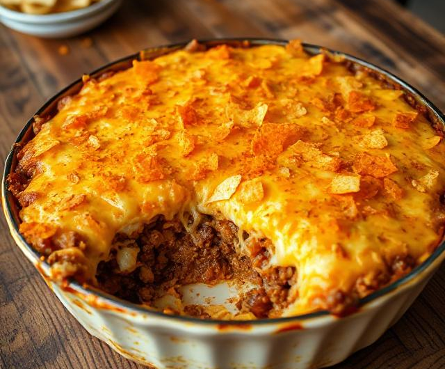 Easy Beef Dorito Casserole