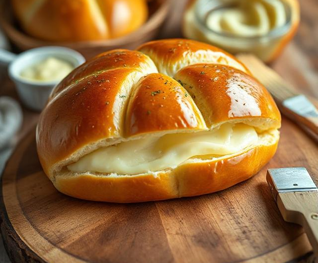 Easy Korean Cream Cheese Garlic Bread