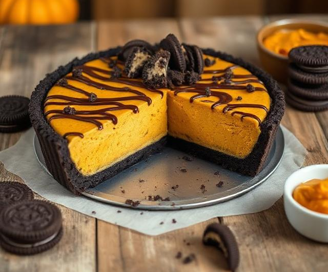 Easy Pumpkin Oreo Pie