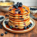 Easy Blueberry Protein Pancakes