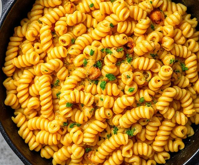 Easy Roasted Corn Rotini Skillet