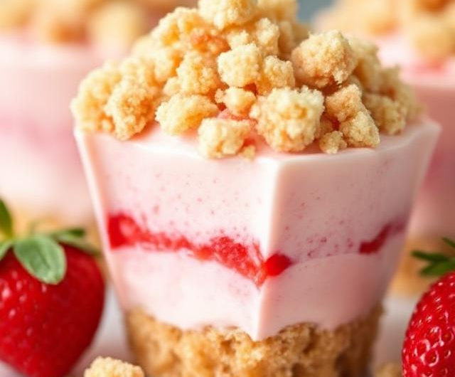 Easy Strawberry Crunch Cups