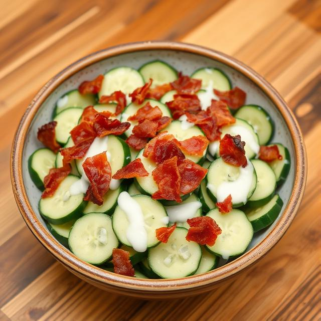 Easy Cucumber Bacon Salad