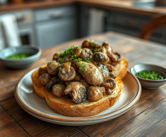  Easy Creamy Mushroom Toast