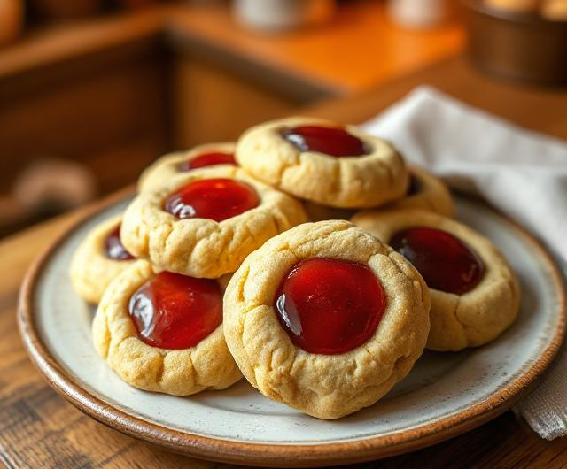 Easy Kaufmann’s Thumbprint Cookies