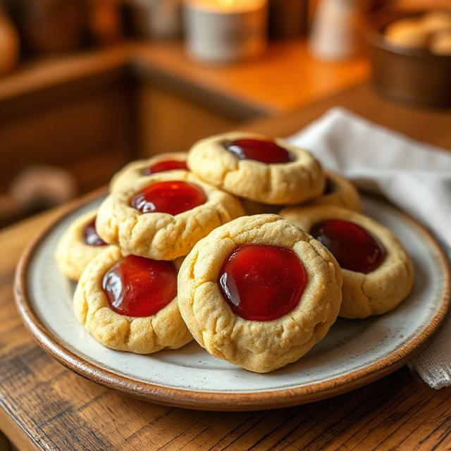 Easy Kaufmann’s Thumbprint Cookies