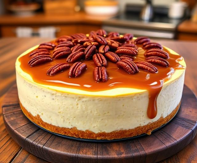 Easy No-Bake Pecan Pie Cheesecake