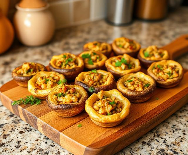 Easy Crispy Mushroom Cup Appetizers