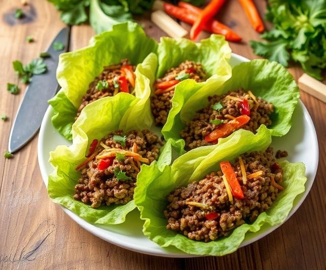 Easy Ground Beef Lettuce Wraps