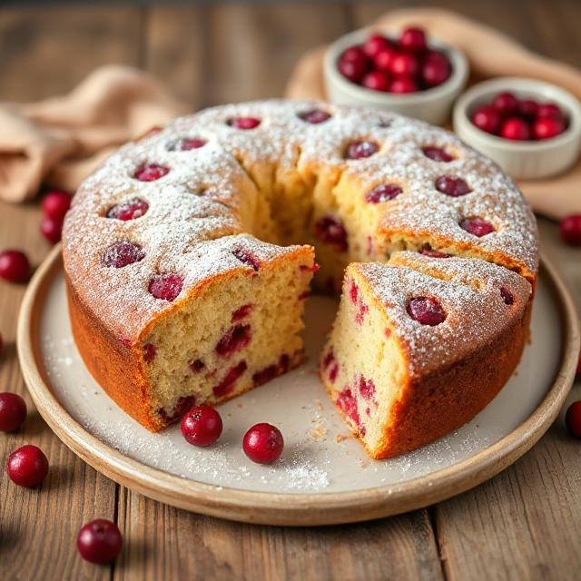 Easy Cranberry Olive Oil Cake