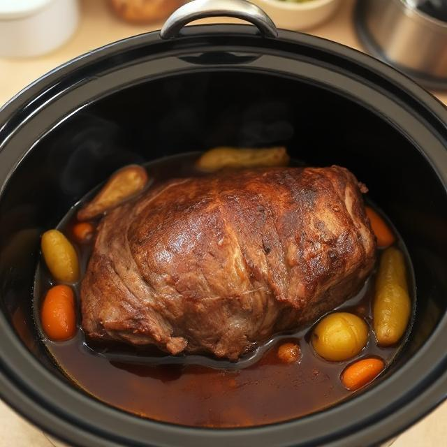 Easy Slow Cooker Pot Roast with Gravy