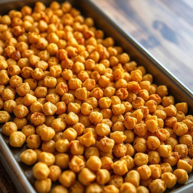 Easy Crispy Crunchy Roasted Chickpeas