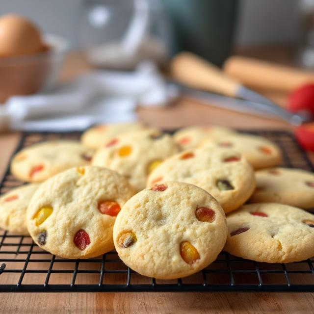 Easy Fruitcake Shortbread Cookies