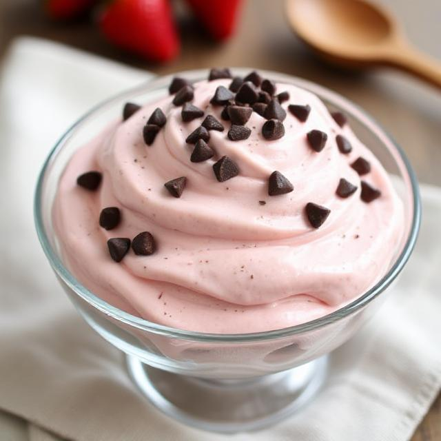 Easy Strawberry Chocolate Chip Cream