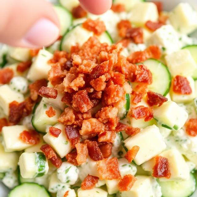 Easy Cucumber Bacon Salad