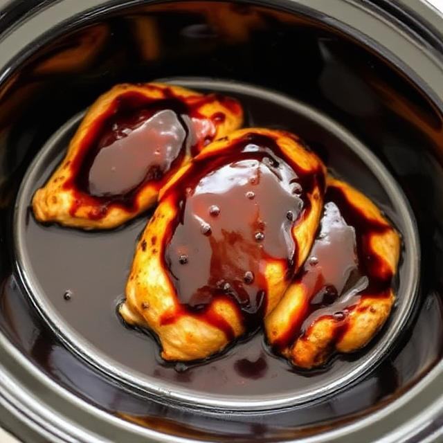 Easy Slow Cooker Balsamic Chicken