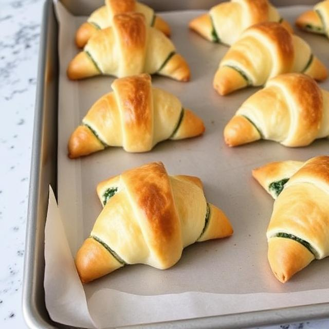 Easy Spinach Feta Crescent Rolls