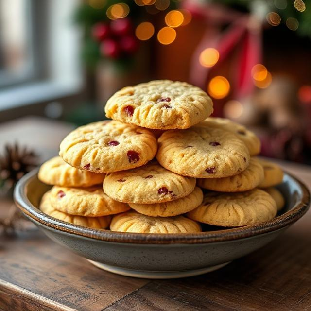 Easy Fruitcake Shortbread Cookies