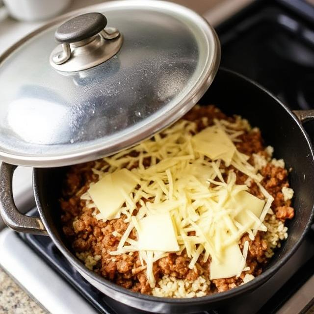 Easy Cheesy Beef Mexican Rice