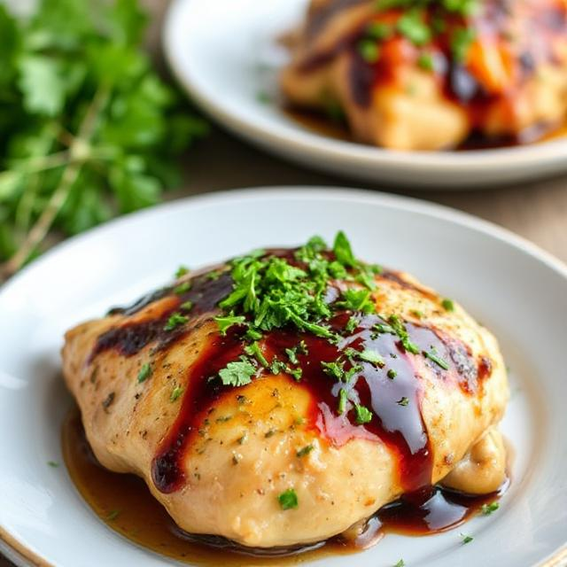 Easy Slow Cooker Balsamic Chicken