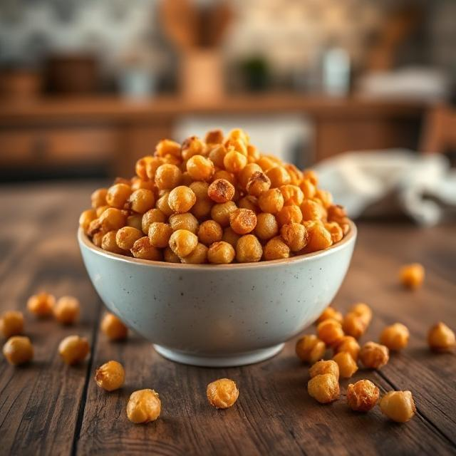 Easy Crispy Crunchy Roasted Chickpeas