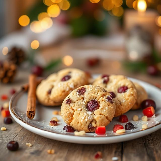 Easy Fruitcake Shortbread Cookies