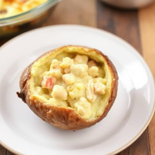 Easy Chicken Pot Pie Baked Potatoes