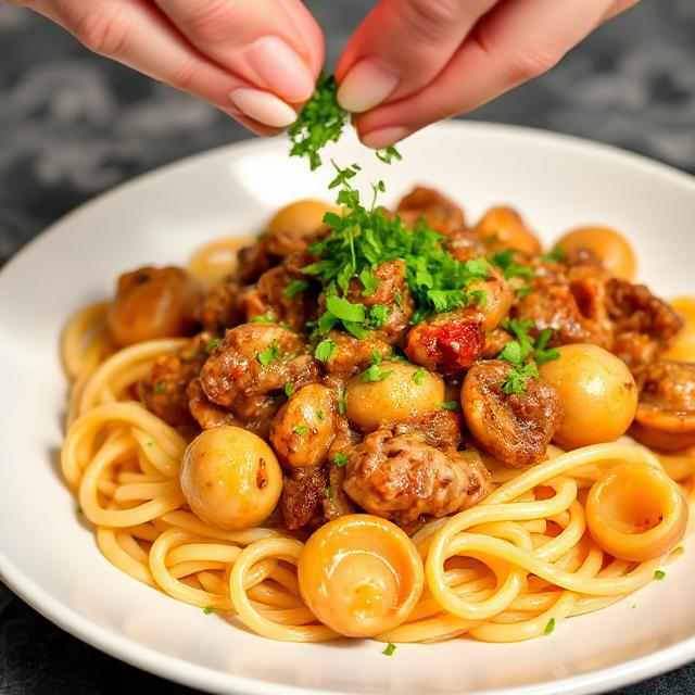 Easy One-Pot Creamy Beef and Shells