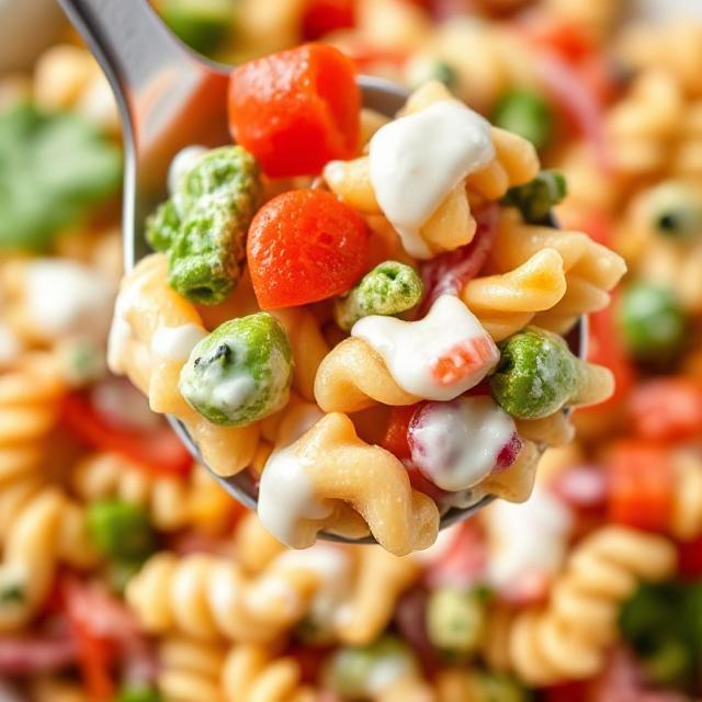 Easy Rainbow Pasta Salad