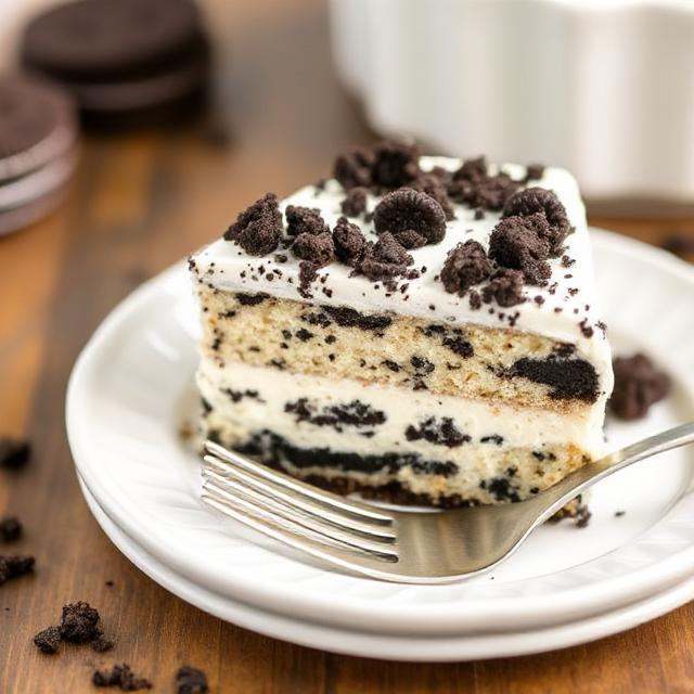 Easy Cookies and Cream Poke Cake