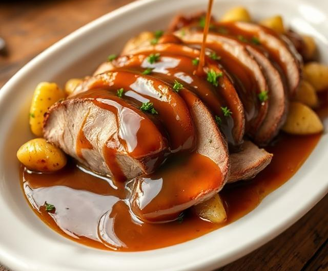 Easy Slow Cooker Pot Roast with Gravy