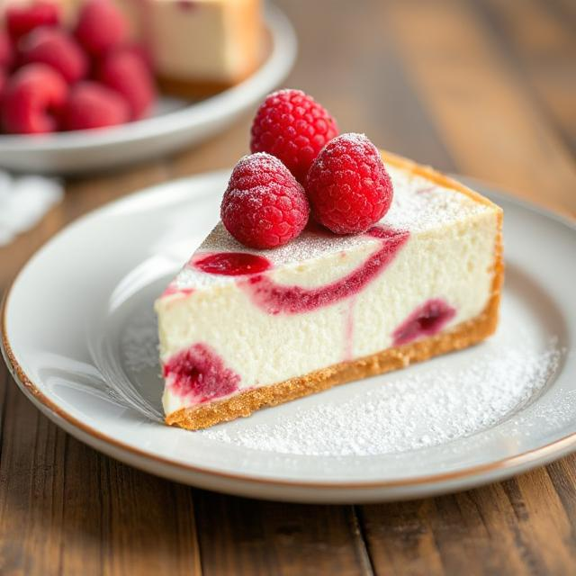 Easy Raspberry Ripple Cheesecake Slice