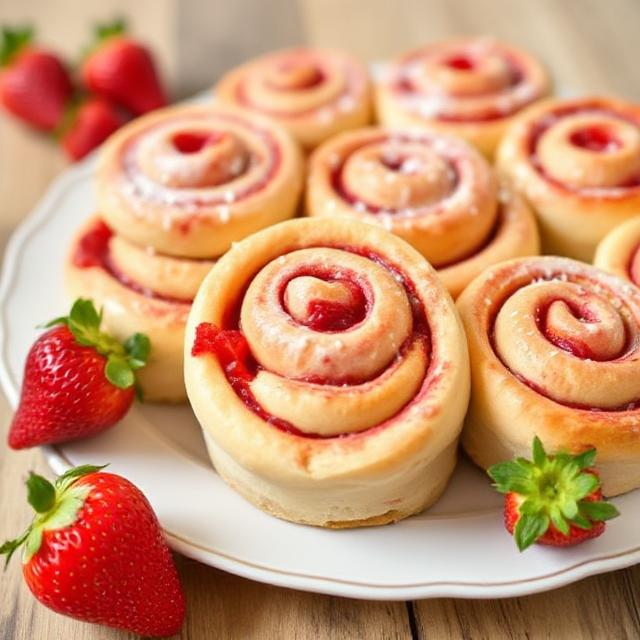 Easy Strawberry Dream Rolls