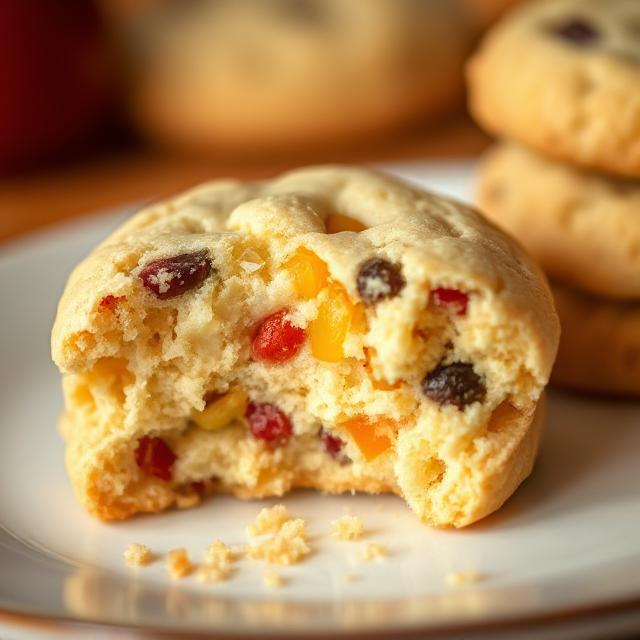 Easy Fruitcake Shortbread Cookies