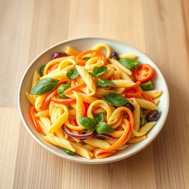 Easy Rainbow Pasta Salad