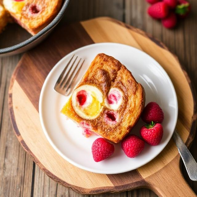 Easy Raspberry Cheesecake French Toast Bake