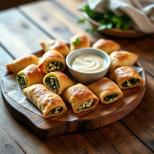 Easy Spinach Feta Crescent Rolls