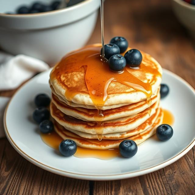 Easy Blueberry Protein Pancakes