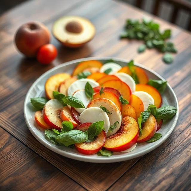 Easy Peach Caprese Salad