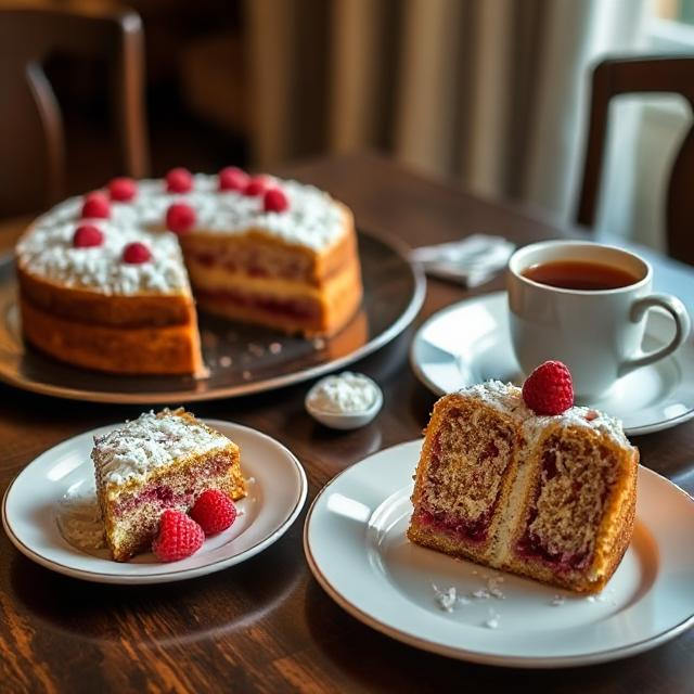 Easy Raspberry Zinger Poke Cake