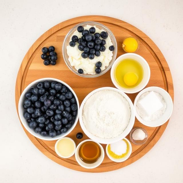 Easy Lemon Blueberry Ricotta Cake