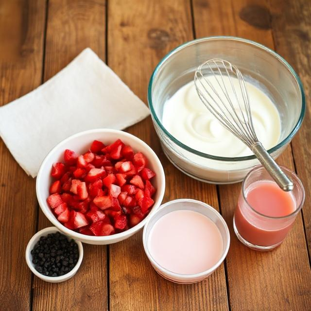 Easy Strawberry Chocolate Chip Cream