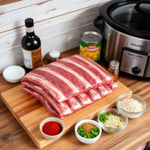 Easy Slow Cooker Hawaiian Ribs