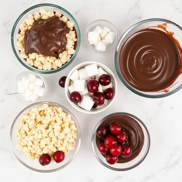 Easy Chocolate Covered Cherry Rice Krispies Treats