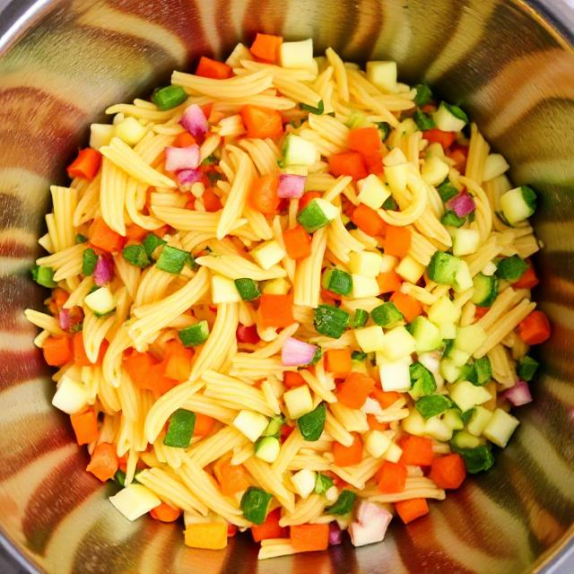 Easy Rainbow Pasta Salad